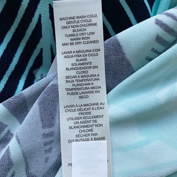 NWT Chicos Midi Dress Blue Aqua Sz M - Picture 8 of 8